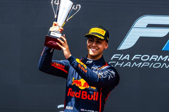 Arvid Lindblad F2 podium