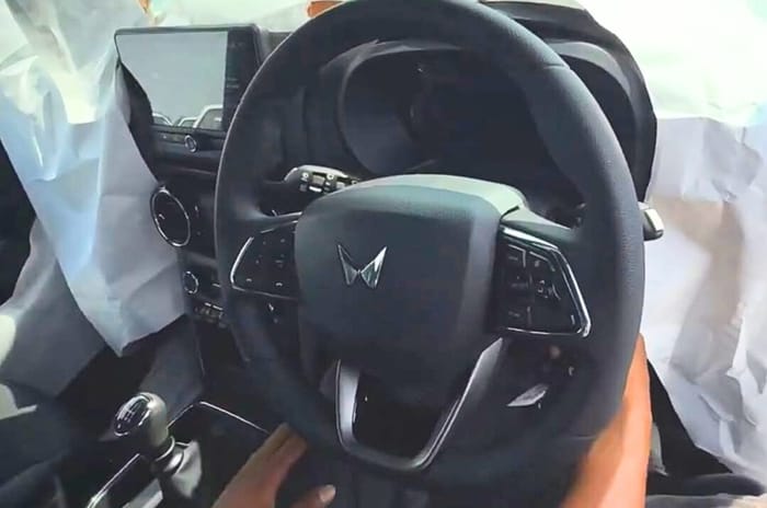 Mahindra Thar facelift interior spied with larger touchscreen
