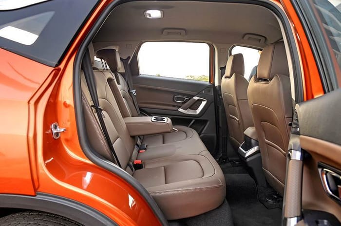 Tata Harrier rear seat Tata Harrier rear seat