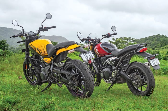 Royal Enfield Guerrilla 450 vs Triumph Speed 400 comparison