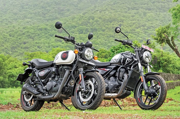 Royal Enfield Hunter 350 vs Triumph Speed T4 comparison review