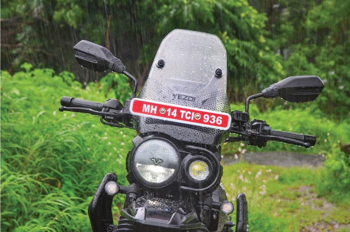 Yezdi Adventure headlight