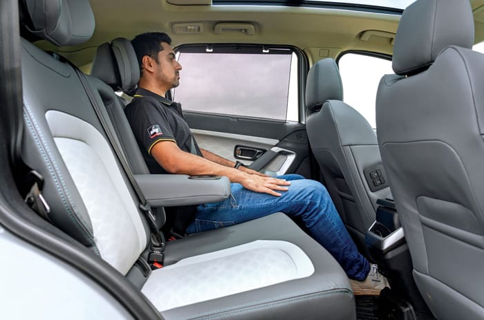 Tata Harrier EV rear seats