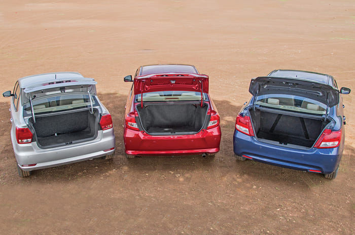 Amaze vs Dzire vs Ameo boot
