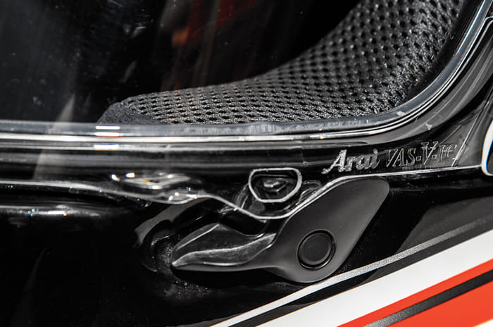 Arai Chaser-X Shaped Red helmet