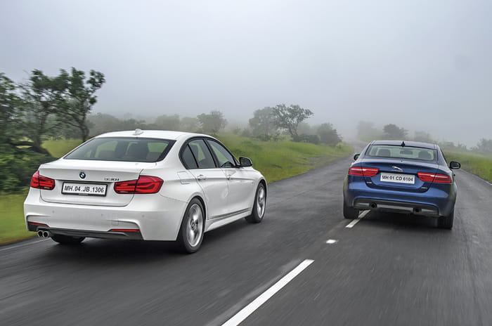 2017 BMW 330i vs Jaguar XE 25t comparison