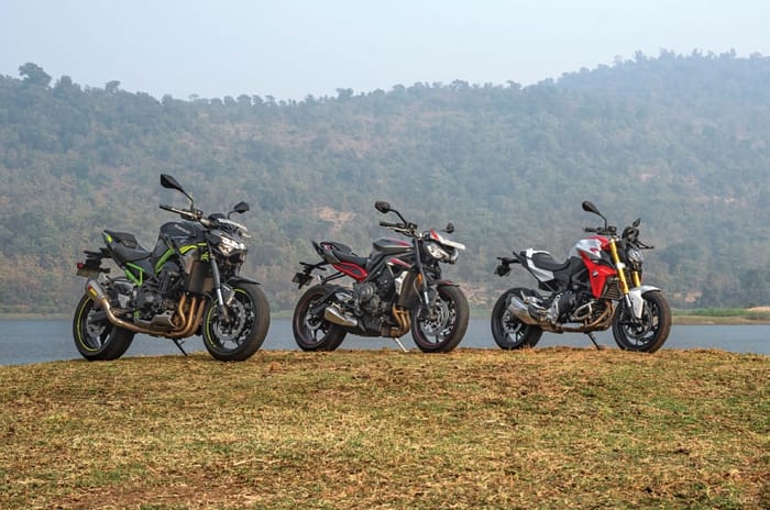 BMW F 900 R vs Triumph Street Triple R vs Kawasaki Z900 comparison