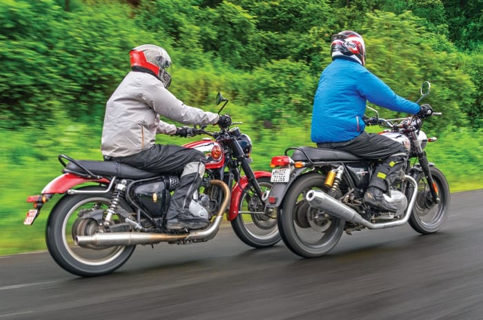 BSA Gold Star 650 vs Royal Enfield Interceptor 650 comparison review