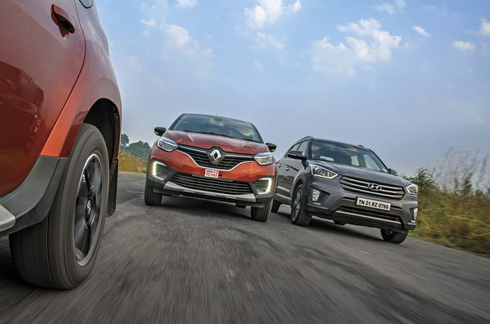 Renault Captur vs Creta vs Duster comparison