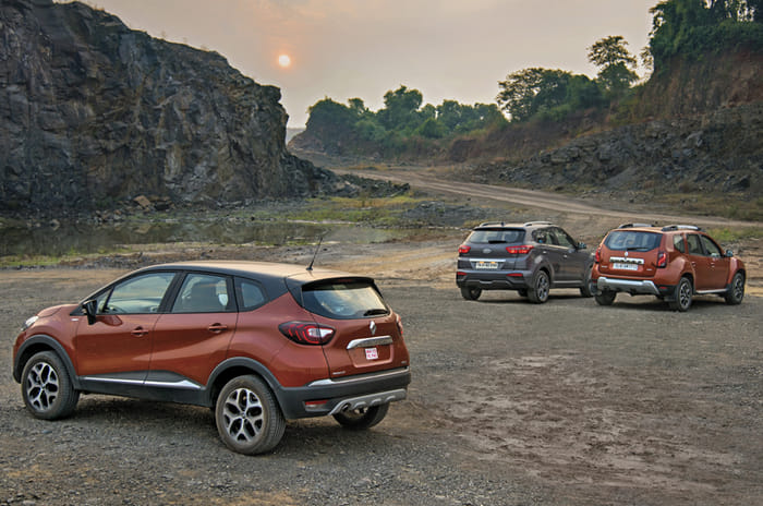 Renault Captur vs Creta vs Duster comparison