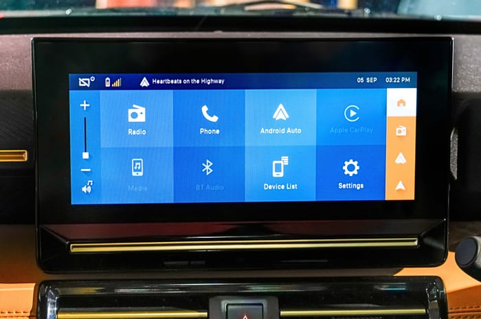 Citroen Basalt X Plus infotainment touchscreen