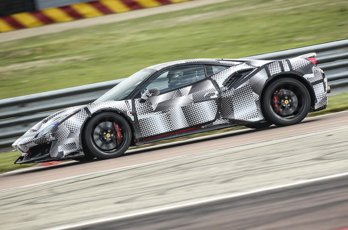 Ferrari 488 Pista side action Ferrari 488 Pista side action