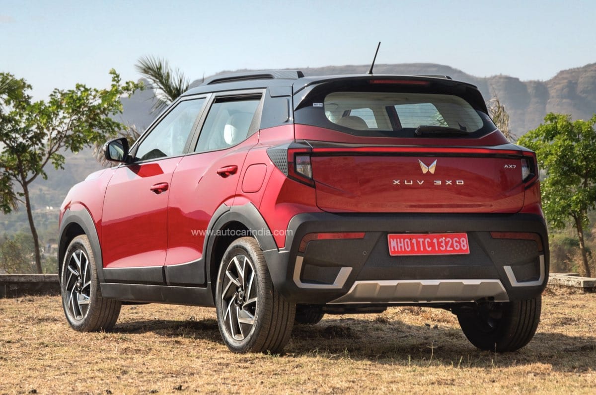 Mahindra XUV 3XO rear quarter