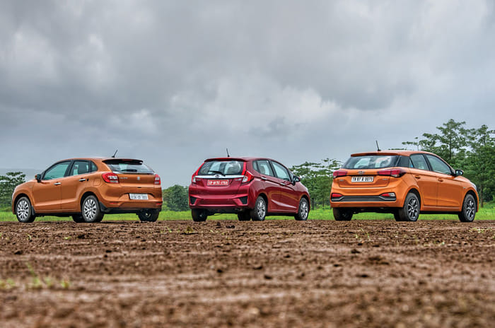 Honda Jazz vs Maruti Suzuki Baleno vs Hyundai i20 CVTs