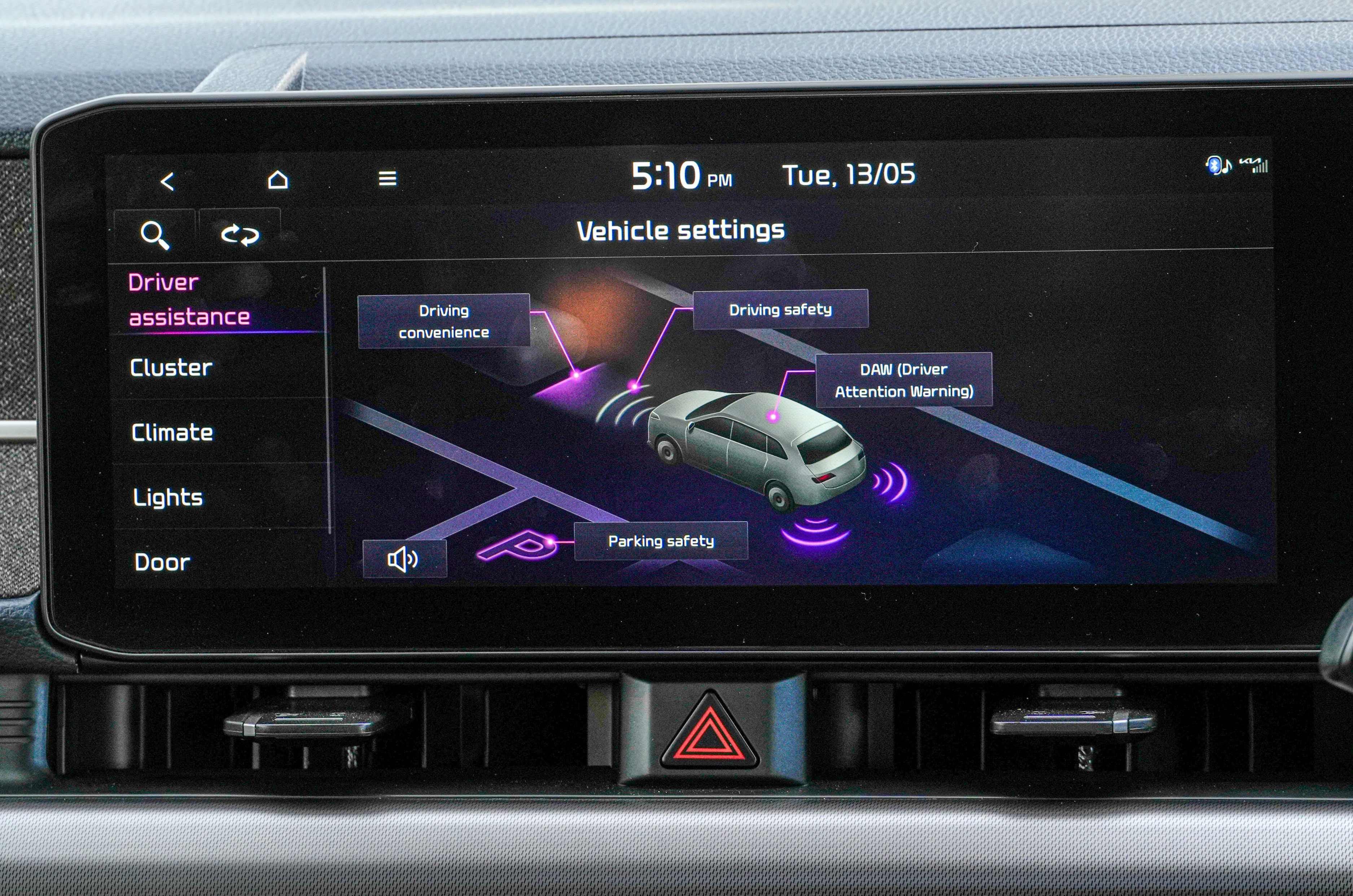 Kia Carens Clavis ADAS settings