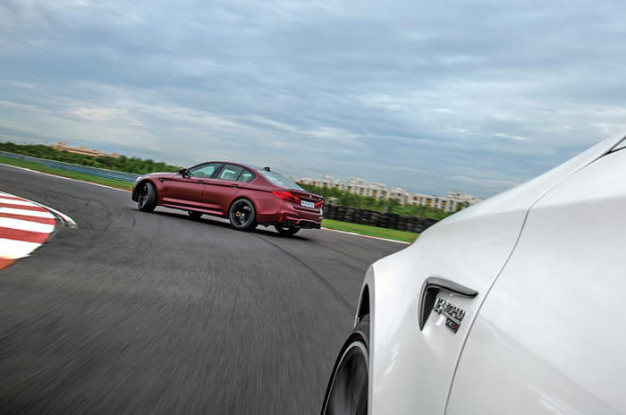 2018 BMW M5 vs Mercedes-AMG E 63 S action