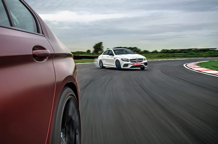 2018 BMW M5 vs Mercedes-AMG E 63 S action