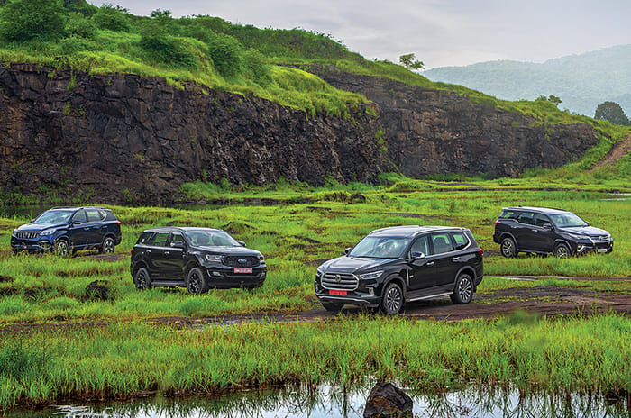 MG Gloster vs Toyota Fortuner vs Ford Endeavour vs Mahindra Alturas G4 comparison