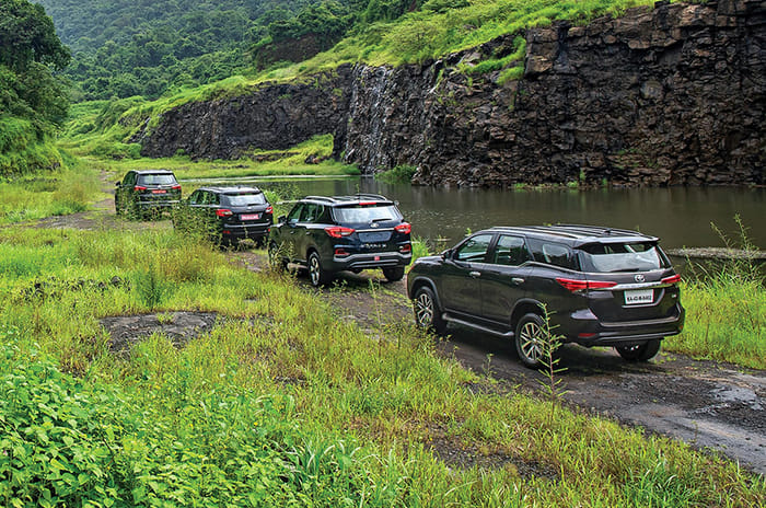 MG Gloster vs Toyota Fortuner vs Ford Endeavour vs Mahindra Alturas G4 comparison