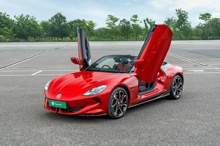 MG cyberster track review autocar india