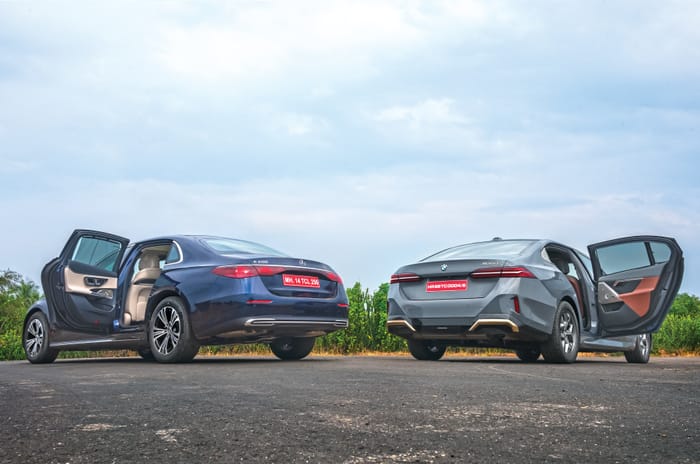 Mercedes E-Class vs BMW 5 Series rear