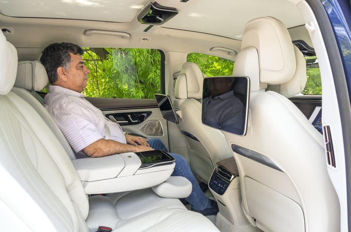 Mercedes EQS SUV rear seat