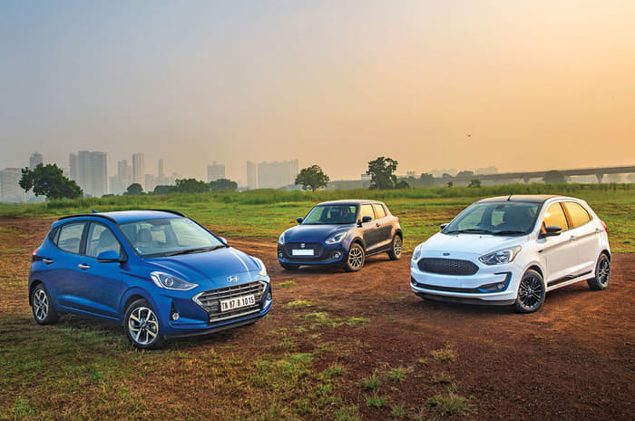 Grand i10 Nios vs Swift vs Figo petrol comparison