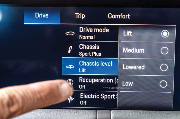 Porsche Taycan screen image