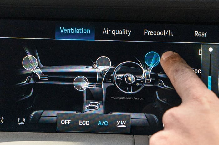 Porsche Taycan dashboard screens image