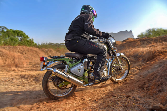 Royal Enfield Bullet Trials 500 rear action