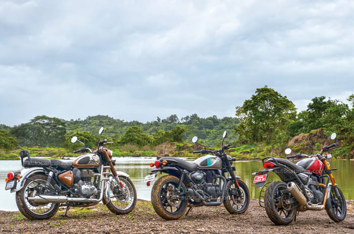 Triumph Speed 400 vs RE Hunter 350 vs Classic 350 comparison: Retro rivalry