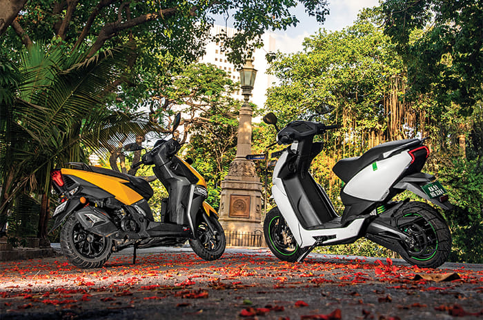 TVS Ntorq 125 vs Ather 450 comparison