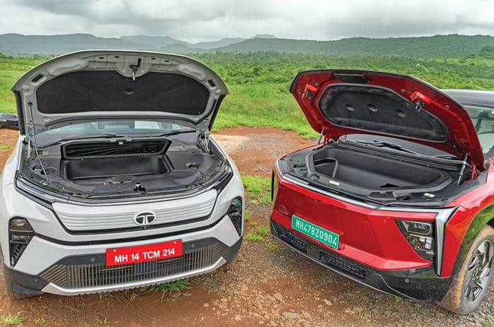 Tata Harrier EV vs Mahindra XEV 9e frunks