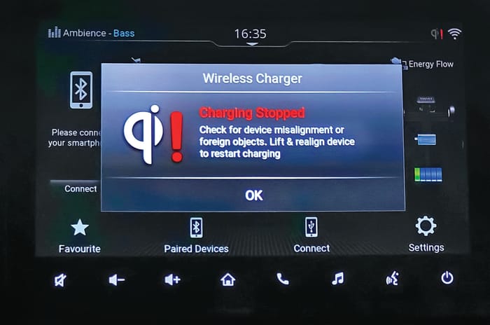 Toyota Hyryder wireless charger