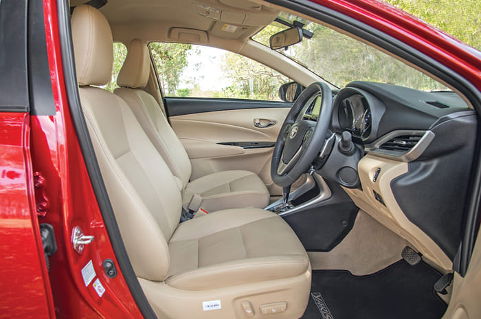 Toyota Yaris front seat