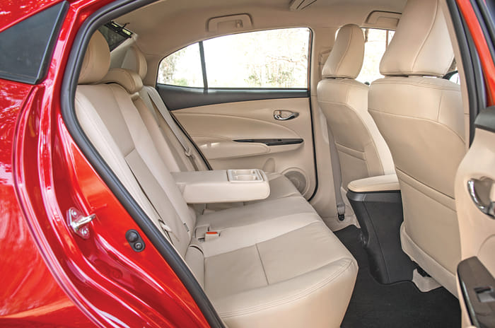 Toyota Yaris rear seats