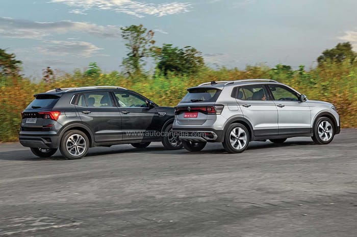Volkswagen Taigun vs Skoda Kushaq 1.0 TSI comparison