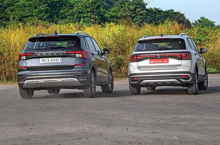 Volkswagen Taigun vs Skoda Kushaq 1.0 TSI comparison
