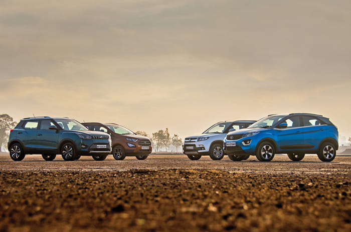 Mahindra XUV300 vs Ford EcoSport vs Tata Nexon vs Maruti Suzuki Vitara Brezza Mahindra XUV300 vs Ford EcoSport vs Tata Nexon vs Maruti Suzuki Vitara Brezza