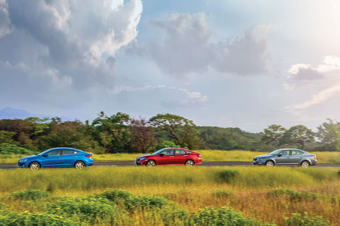 2019 Elantra vs Civic vs Octavia comparison