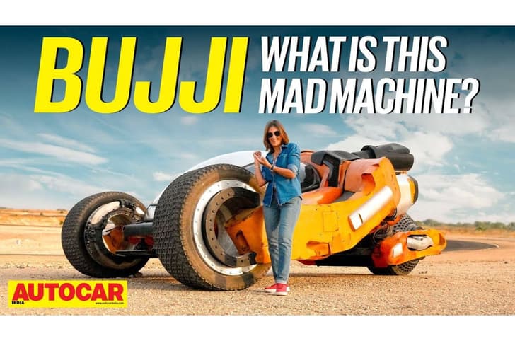 Driving the Bujji movie car from Kalki 2898 AD video