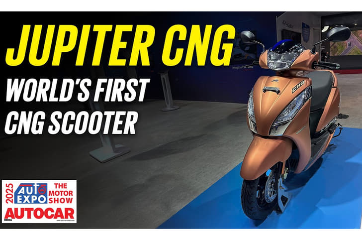TVS Jupiter CNG scooter walkaround video: Auto Expo 2025
