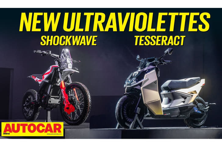 Ultraviolette Tesseract electric scooter, Shockwave electric bike walkaround video