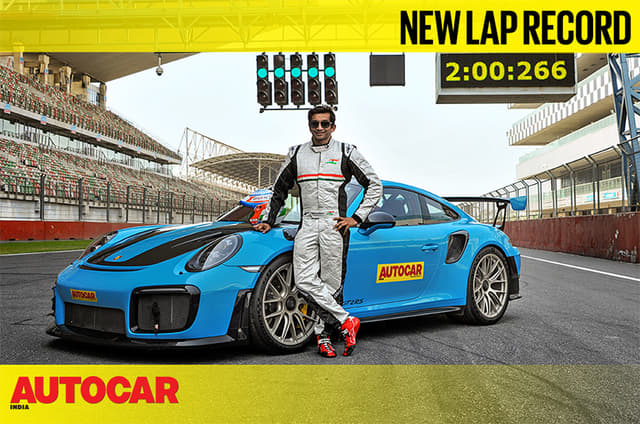 Breaking the BIC lap record in a Porsche 911 GT2 RS video