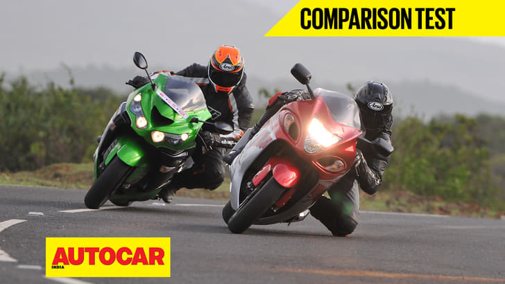 2016 Suzuki Hayabusa VS Kawasaki Ninja ZX-14R video comparison