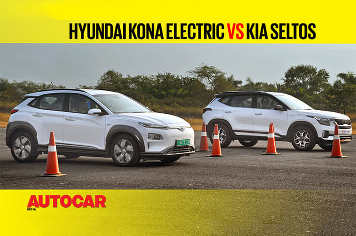 Autocar Drag Day: Hyundai Kona Electric vs Kia Seltos Drag race video