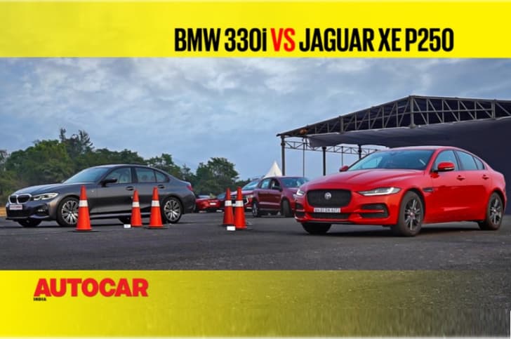 Autocar Drag Day: BMW 3 Series vs Jaguar XE Drag race video