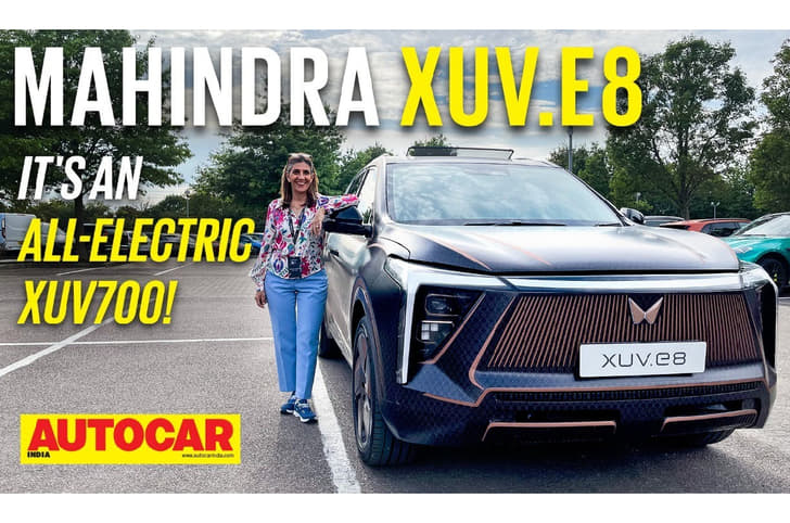 Mahindra XUV.e8 electric SUV walkaround video