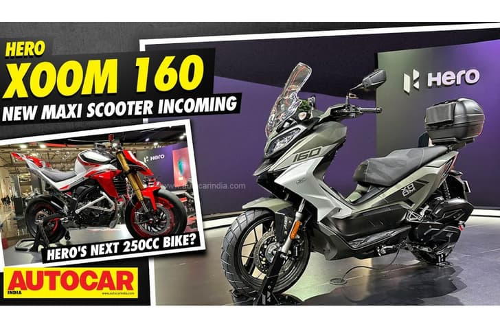 Hero Xoom 160 maxi-scooter walkaround video
