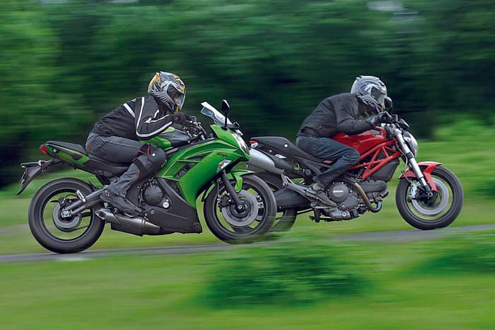 Kawasaki Ninja 650 vs Ducati Monster 795 video comparison